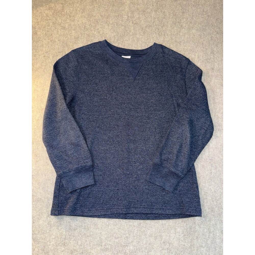 Wonder Nation Boys Thermal Shirt Long Sleeve BLUE COVE - Size M (8)
